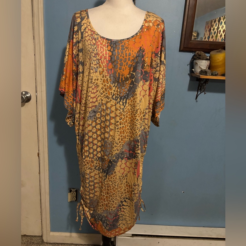 Lascana, Colorful, Plus Sized, Scoop Neck, Dress